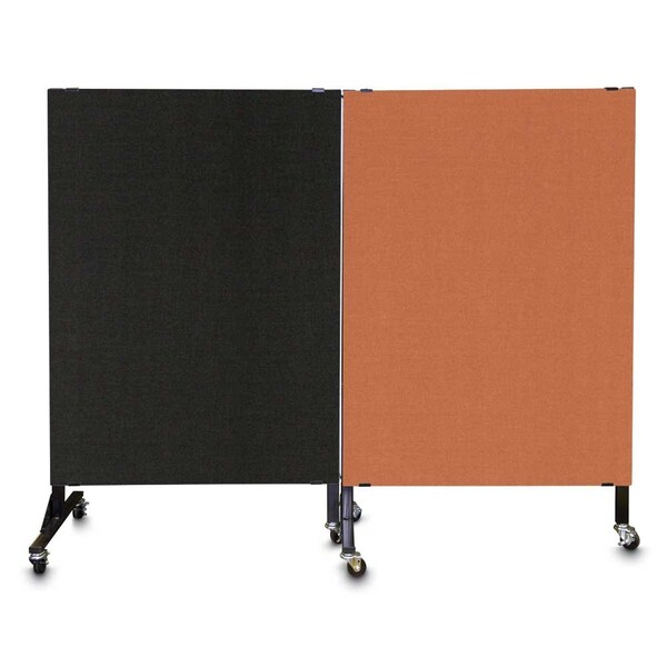 Enclosed Corkboard, 1 Door, 72"x48", 4" Fra, UV3419-BLACK-RUBBER